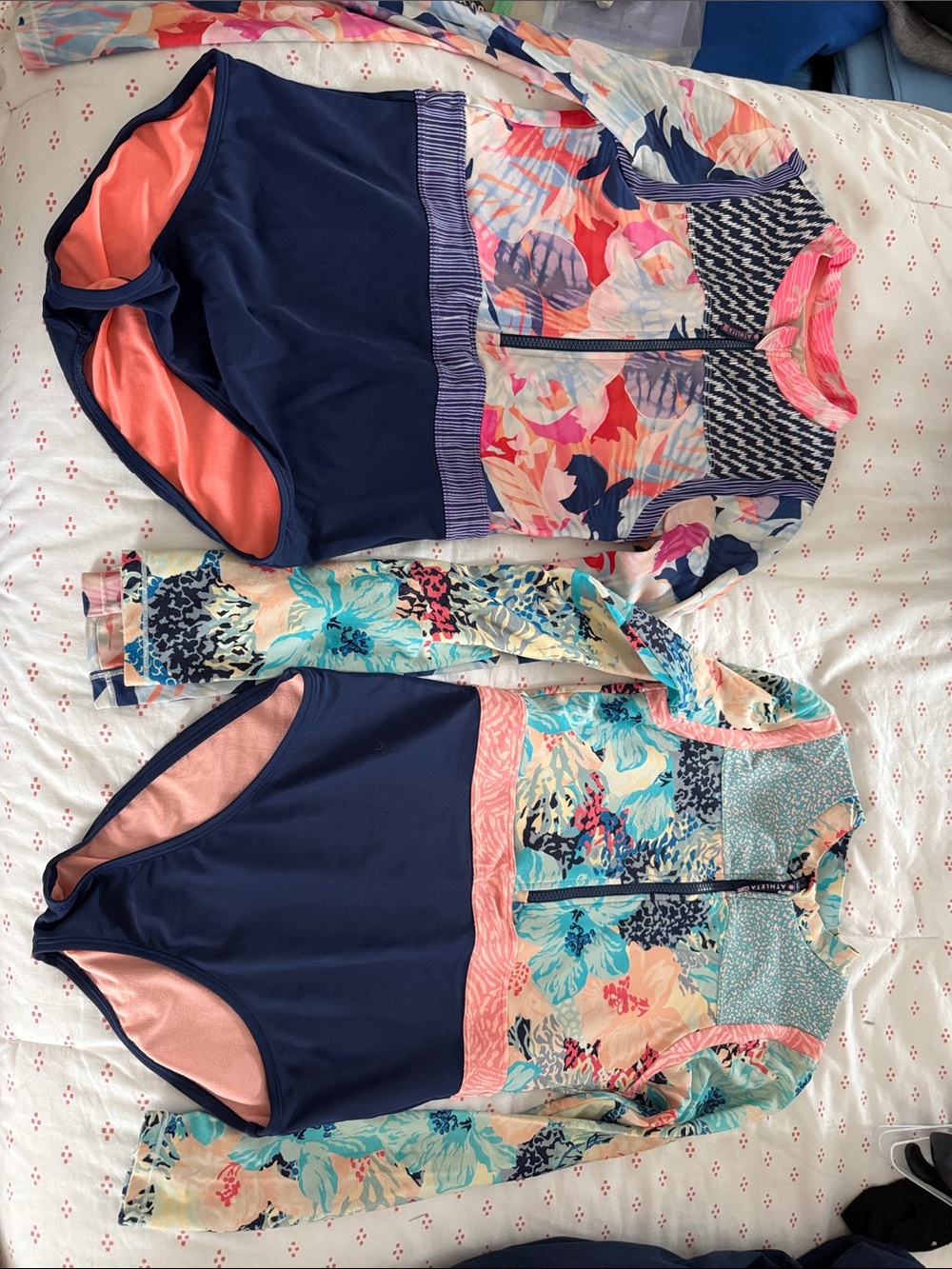 Athleta Girl long sleeve swimsuits. XL 14 years.